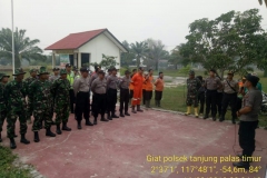Apel Gabungan Bersama jajaran TNI POLRI dan BPBD Prov Kaltara di Polsek Tanjung Palas Timur