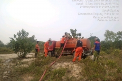 Jajaran Staf dan Satgas BPBD Prov. Kaltara Melakukan Penanganan Karhutla di Lokasi daerah Tana Kuning